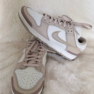 Nike Women’s Low-Top Sneakers in Beige and White